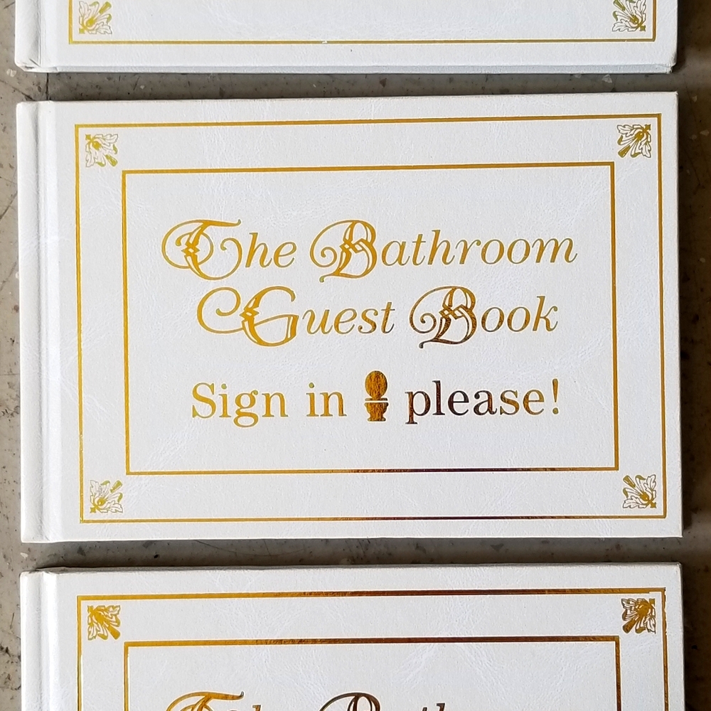 Bathroom Guest Sign In Book